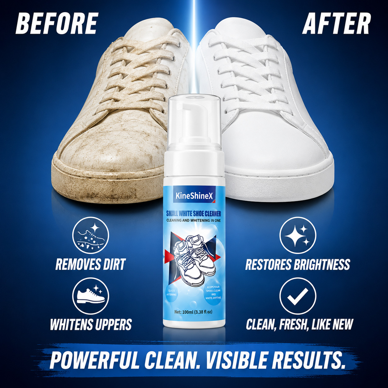 Sneaker Care Foam - Gihen Schoenreinigingssets Waterloze Schuimschoenreiniger met Schoenborstel
